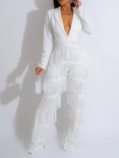 Chic Fringed Jumpsuit