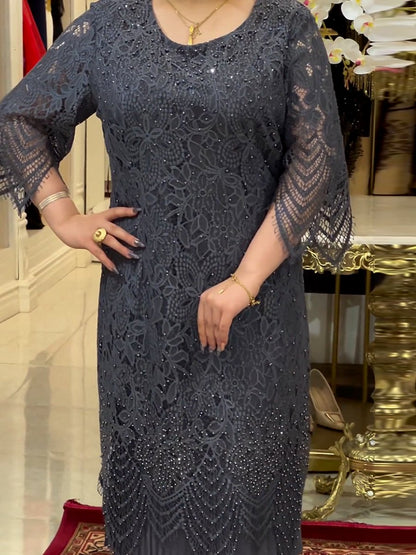 Women's Elegant Hollow Lace Dress