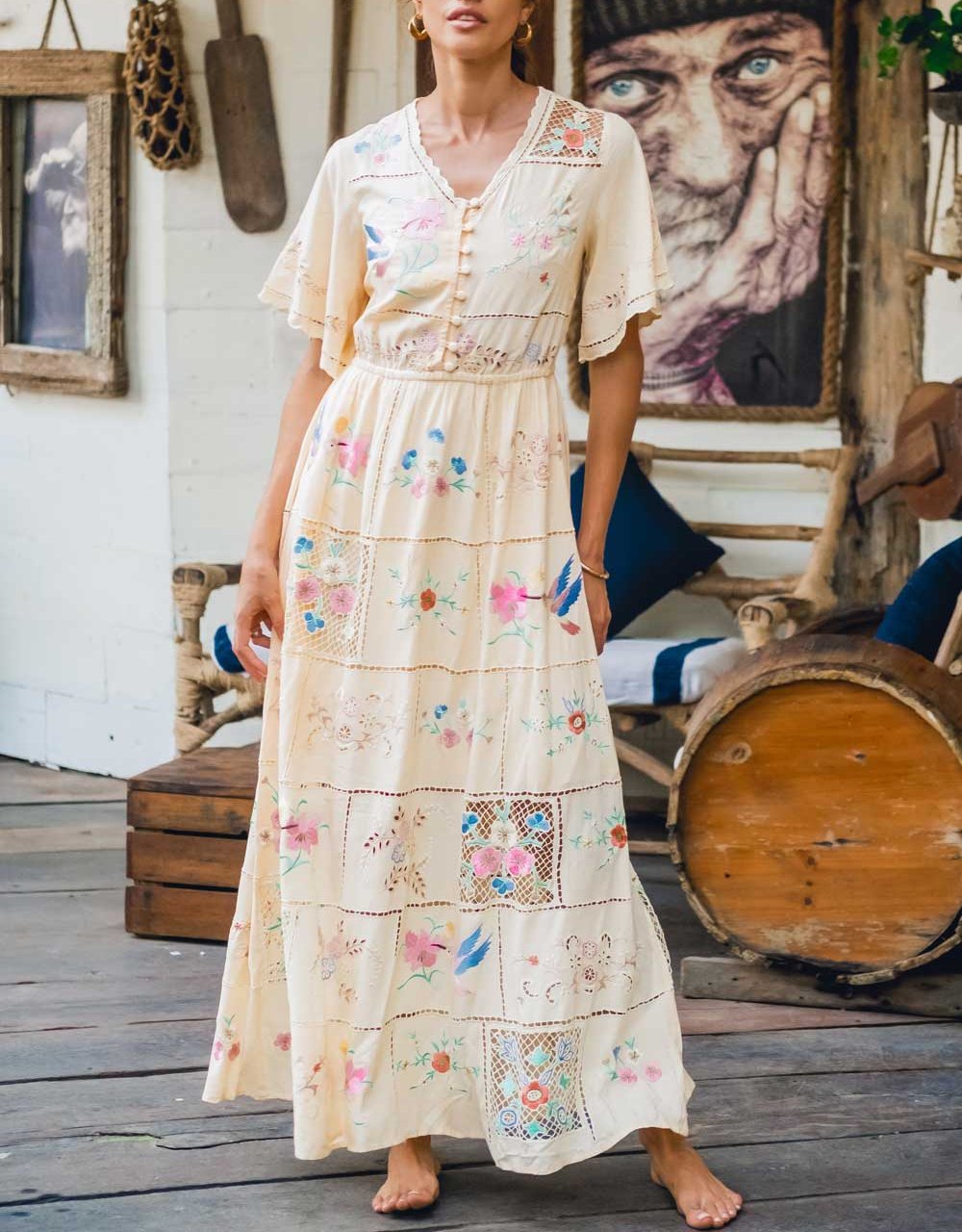 Embroidered Elegant Summer Dress