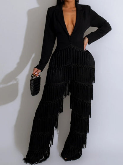 Chic Fringed Jumpsuit