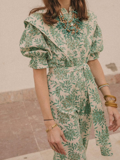 Chic Floral Printed Jumpsuit