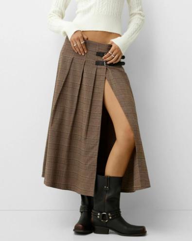 Stylish Brown Retro Miniskirt