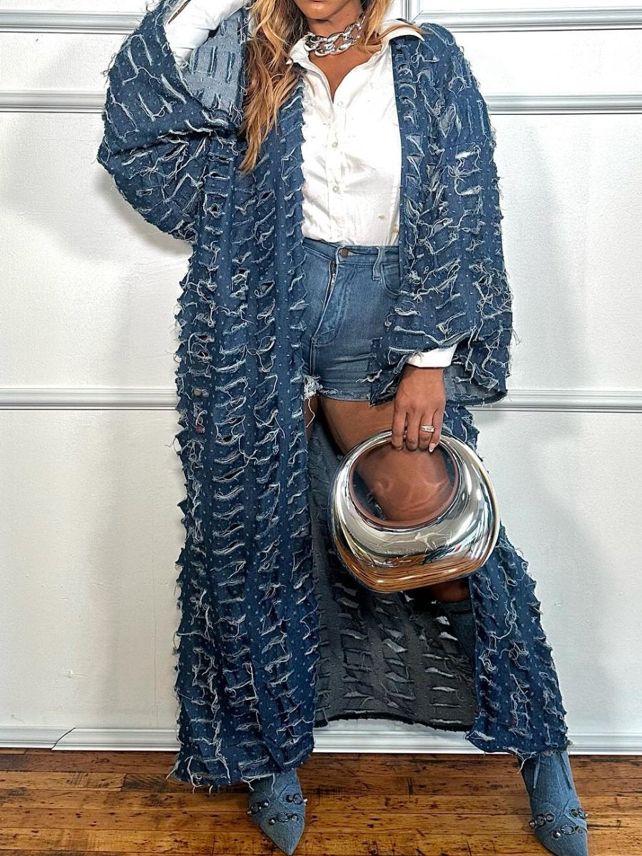 Showstopper Denim Duster Jacket