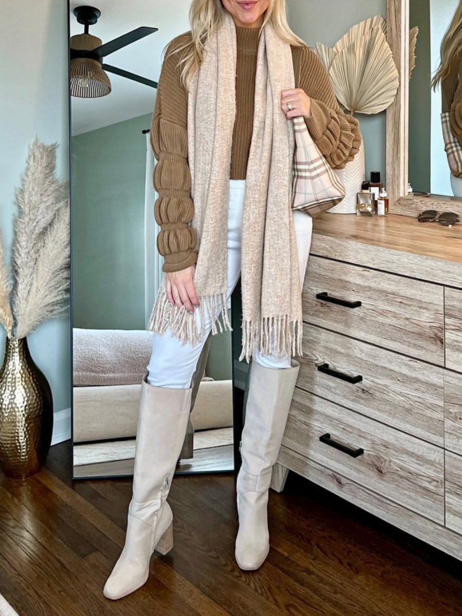 Puff Sleeve Loose Sweater