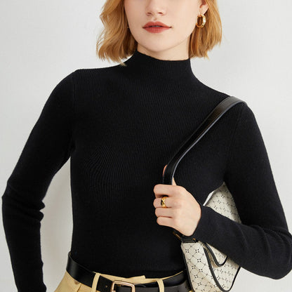 Chic Turtleneck Knit Sweater