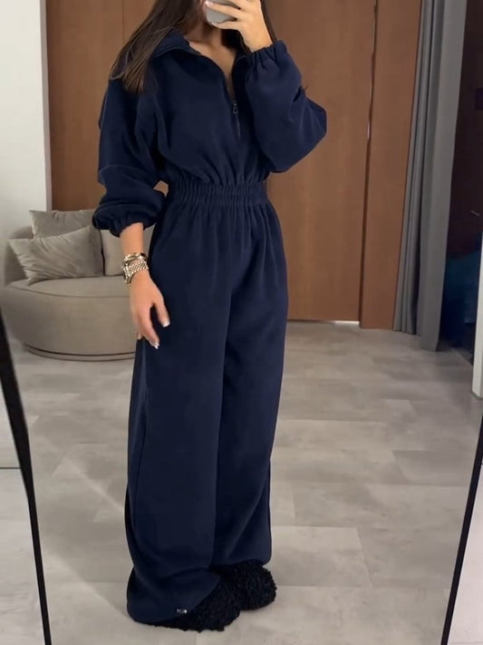 Fashionable super soft velvet jumpsuit