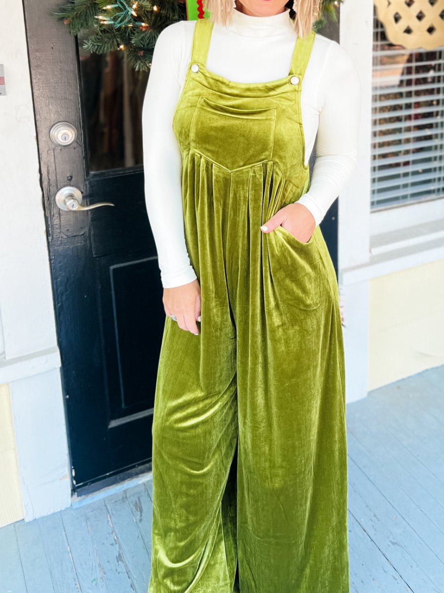 Velvet Casual Wide Leg Jumpsuit